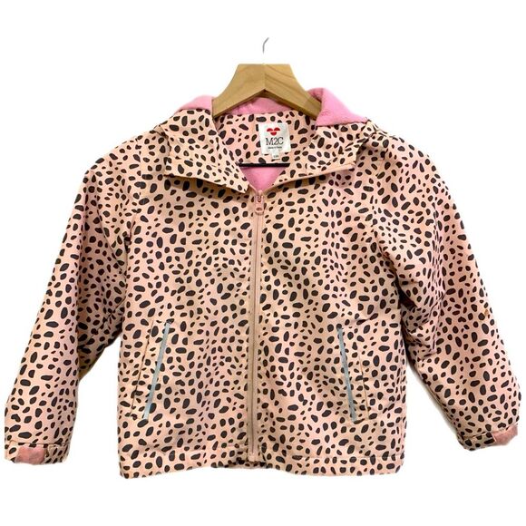 M2C Coat girls size 4/5 pink gray animal print rain windbreaker jacket. - Picture 3 of 16